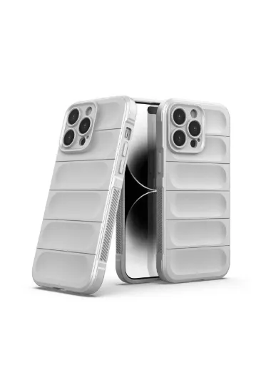 Newface iPhone 15 Pro Kılıf Optimum Silikon - Krem resmi