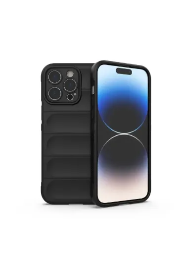 Newface iPhone 15 Pro Max Kılıf Optimum Silikon - Siyah resmi