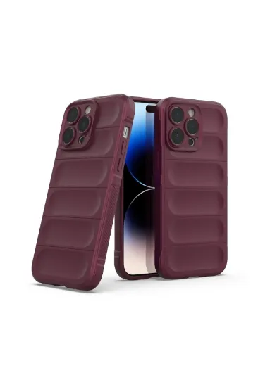 Newface iPhone 15 Pro Max Kılıf Optimum Silikon - Bordo resmi