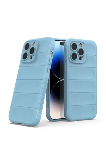 Newface iPhone 15 Pro Max Kılıf Optimum Silikon - Sky Blue resmi