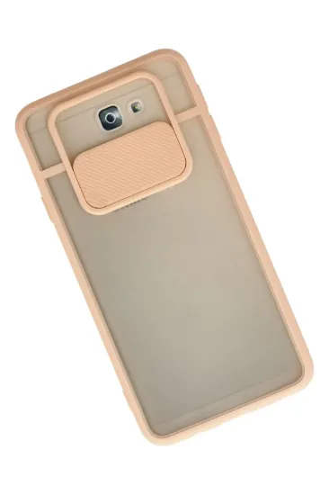 Newface Samsung Galaxy J7 Prime Kılıf Palm Buzlu Kamera Sürgülü Silikon - Pembe resmi