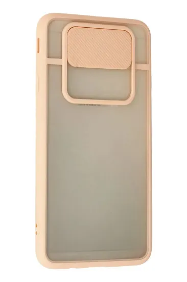 Newface Samsung Galaxy J7 Prime Kılıf Palm Buzlu Kamera Sürgülü Silikon - Pembe resmi