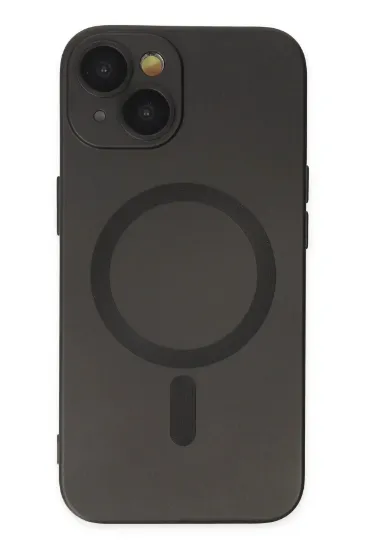 Newface iPhone 14 Plus Kılıf Moshi Lens Magneticsafe Silikon - Siyah resmi