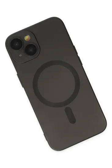 Newface iPhone 14 Plus Kılıf Moshi Lens Magneticsafe Silikon - Siyah resmi