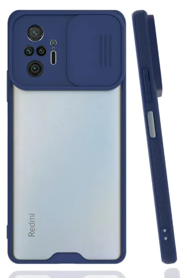 Newface Xiaomi Redmi Note 10 Pro Kılıf Platin Kamera Koruma Silikon - Lacivert resmi
