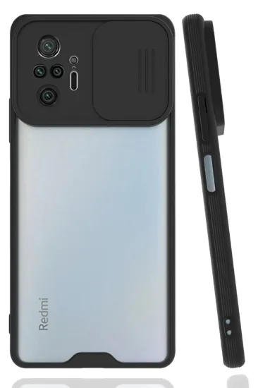 Newface Xiaomi Redmi Note 10 Pro Kılıf Platin Kamera Koruma Silikon - Siyah resmi