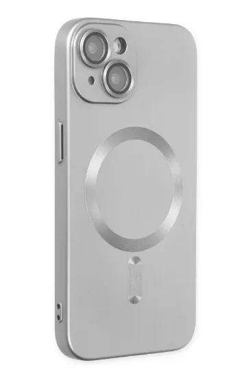 Newface iPhone 14 Plus Kılıf Moshi Lens Magneticsafe Silikon - Gümüş resmi