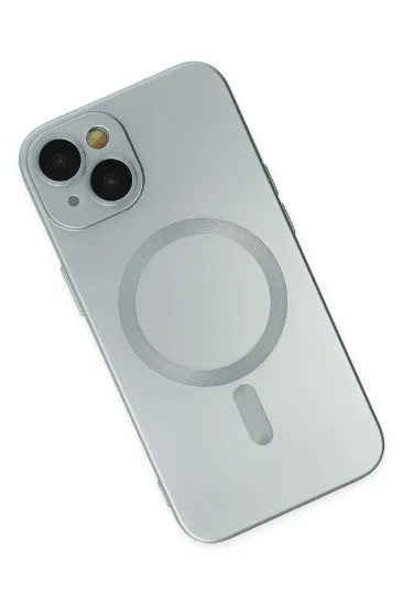 Newface iPhone 14 Plus Kılıf Moshi Lens Magneticsafe Silikon - Sierra Blue resmi