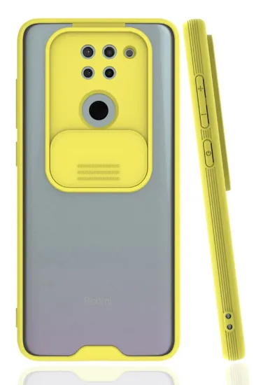 Newface Xiaomi Redmi Note 9 Kılıf Platin Kamera Koruma Silikon - Sarı resmi
