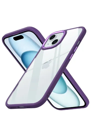 Newface iPhone 15 Kılıf Power Silikon - Mor resmi