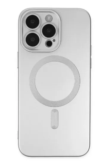 Newface iPhone 14 Pro Kılıf Moshi Lens Magneticsafe Silikon - Gümüş resmi