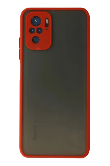 Newface Xiaomi Redmi Note 10 Kılıf Montreal Silikon Kapak - Kırmızı resmi