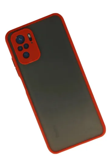 Newface Xiaomi Redmi Note 10 Kılıf Montreal Silikon Kapak - Kırmızı resmi