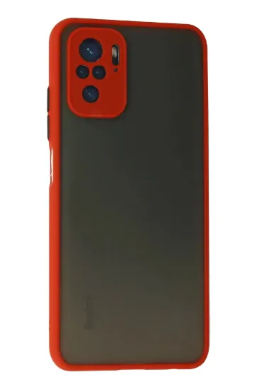 Newface Xiaomi Redmi Note 10 Kılıf Montreal Silikon Kapak - Kırmızı resmi