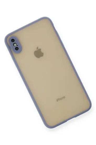 Newface iPhone XS Max Kılıf Montreal Silikon Kapak - Gri resmi