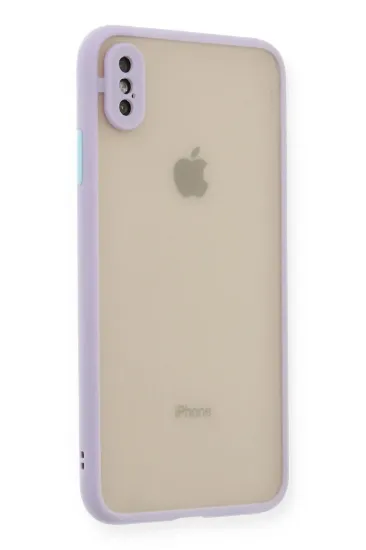 Newface iPhone XS Max Kılıf Montreal Silikon Kapak - Mor resmi