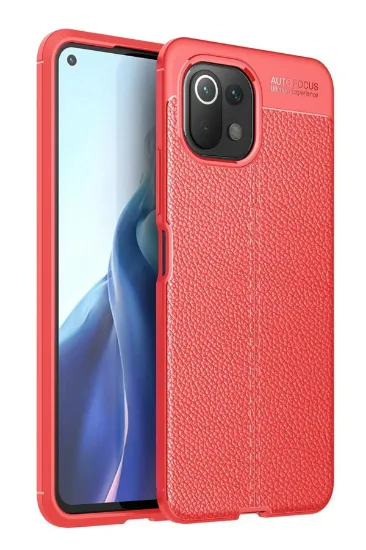 Newface Xiaomi Mİ 11 Lite Kılıf Auto Focus Kapak - Kırmızı resmi