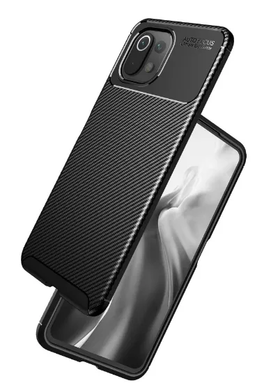 Newface Xiaomi Mİ 11 Lite Kılıf Auto Focus Karbon Kapak - Lacivert resmi