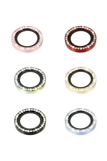 Newface iPhone 14 Diamond Kamera Lens - Pembe resmi