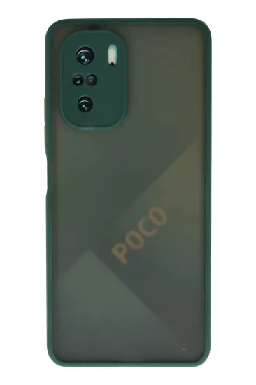 Newface Xiaomi Poco F3 Kılıf Montreal Silikon Kapak - Yeşil resmi