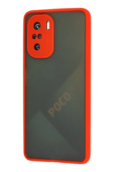 Newface Xiaomi Poco F3 Kılıf Montreal Silikon Kapak - Kırmızı resmi