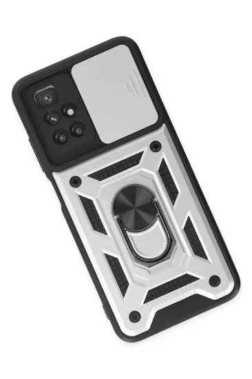 Newface Xiaomi Redmi 10 2022 Kılıf Pars Lens Yüzüklü Silikon - Gümüş resmi