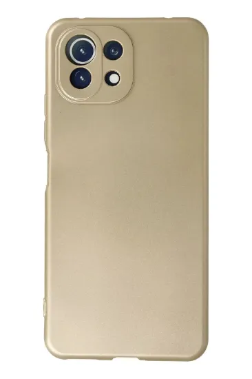 Newface Xiaomi Mİ 11 Lite Kılıf First Silikon - Gold resmi