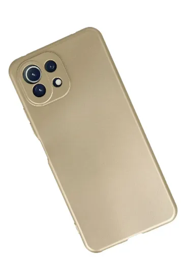 Newface Xiaomi Mİ 11 Lite Kılıf First Silikon - Gold resmi