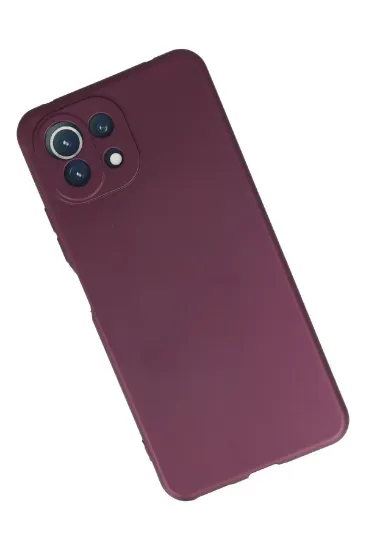 Newface Xiaomi Mİ 11 Lite Kılıf First Silikon - Mürdüm resmi