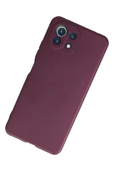 Newface Xiaomi Mİ 11 Lite Kılıf First Silikon - Mürdüm resmi