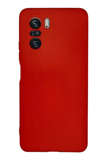 Newface Xiaomi Poco F3 Kılıf Nano içi Kadife Silikon - Kırmızı resmi