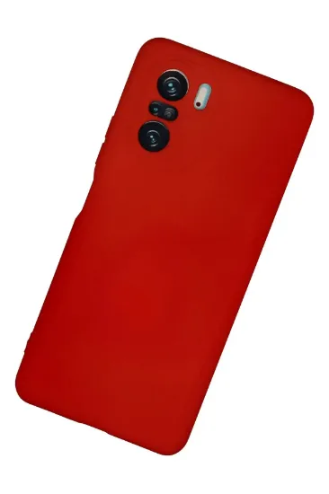 Newface Xiaomi Poco F3 Kılıf Nano içi Kadife Silikon - Kırmızı resmi