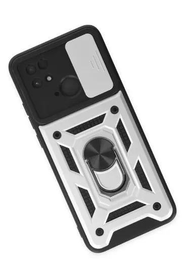 Newface Xiaomi Redmi 10C Kılıf Pars Lens Yüzüklü Silikon - Gümüş resmi