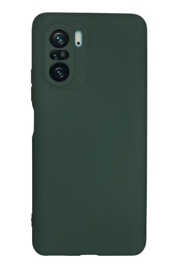 Newface Xiaomi Poco F3 Kılıf Nano içi Kadife Silikon - Koyu Yeşil resmi