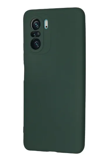 Newface Xiaomi Poco F3 Kılıf Nano içi Kadife Silikon - Koyu Yeşil resmi