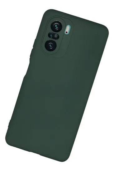 Newface Xiaomi Poco F3 Kılıf Nano içi Kadife Silikon - Koyu Yeşil resmi
