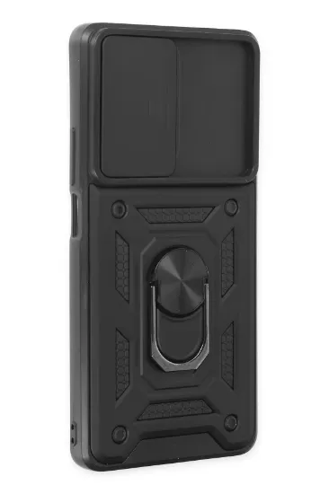 Newface Xiaomi Mi 11T Pro Kılıf Pars Lens Yüzüklü Silikon - Siyah resmi