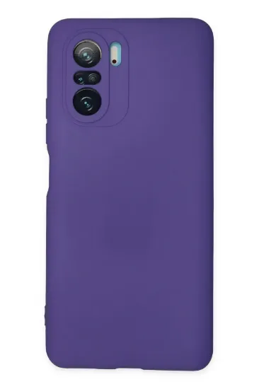 Newface Xiaomi Poco F3 Kılıf Nano içi Kadife Silikon - Mor resmi