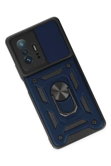 Newface Xiaomi Mi 11T Pro Kılıf Pars Lens Yüzüklü Silikon - Lacivert resmi