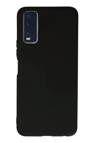 Newface Vivo Y11S Kılıf Nano içi Kadife Silikon - Siyah resmi