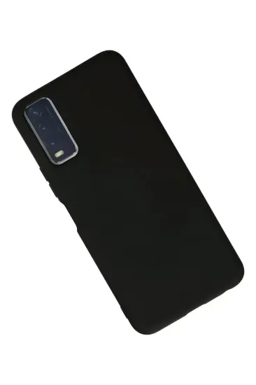 Newface Vivo Y11S Kılıf Nano içi Kadife Silikon - Siyah resmi
