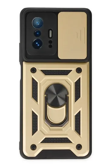 Newface Xiaomi Mi 11T Pro Kılıf Pars Lens Yüzüklü Silikon - Gold resmi