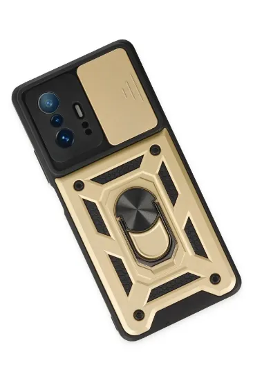 Newface Xiaomi Mi 11T Pro Kılıf Pars Lens Yüzüklü Silikon - Gold resmi