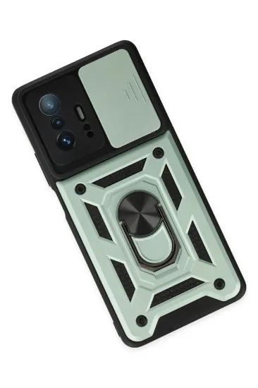 Newface Xiaomi Mi 11T Pro Kılıf Pars Lens Yüzüklü Silikon - Yeşil resmi