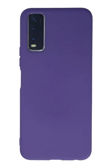 Newface Vivo Y11S Kılıf Nano içi Kadife Silikon - Mor resmi