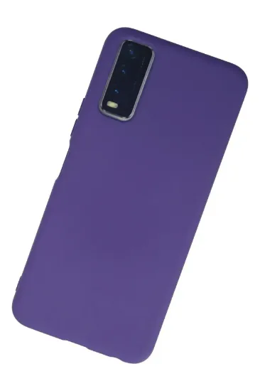 Newface Vivo Y11S Kılıf Nano içi Kadife Silikon - Mor resmi