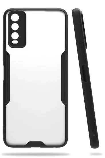 Newface Vivo Y11S Kılıf Platin Silikon - Siyah resmi