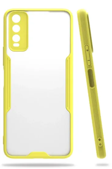 Newface Vivo Y11S Kılıf Platin Silikon - Sarı resmi
