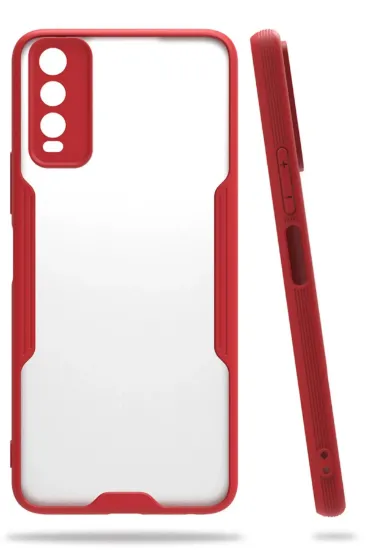 Newface Vivo Y11S Kılıf Platin Silikon - Kırmızı resmi