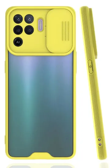 Newface Oppo Reno 5 Lite Kılıf Platin Kamera Koruma Silikon - Sarı resmi